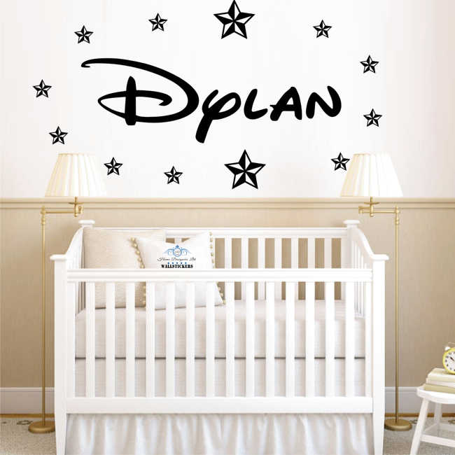 PERSONALISED Disney NAME WALL ART STICKERS stars zz4