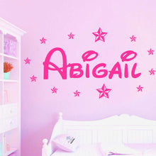 Load image into Gallery viewer, PERSONALISED Disney NAME WALL ART STICKERS stars zz4