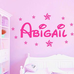 PERSONALISED Disney NAME WALL ART STICKERS stars zz4