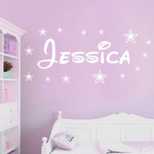 Load image into Gallery viewer, PERSONALISED Disney NAME WALL ART STICKERS GIRL BOY 3 sizes stars zz3 children decal