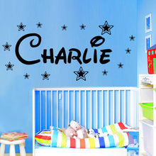 Load image into Gallery viewer, PERSONALISED Disney NAME WALL ART STICKERS GIRL BOY 3 sizes stars zz3 children decal