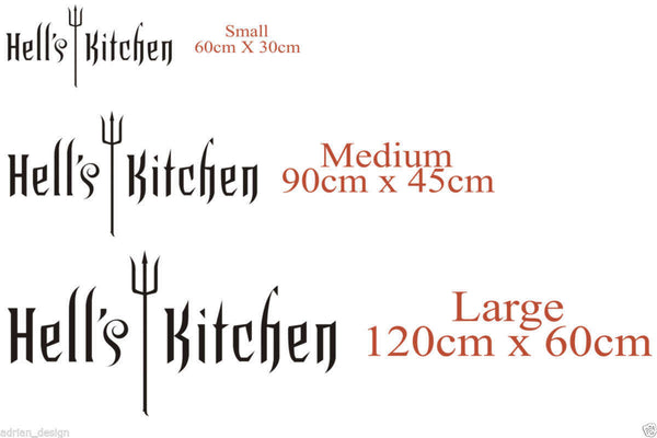 Hell's Kitchen WALL STICKER QUOTE ART DECAL kitchen decor